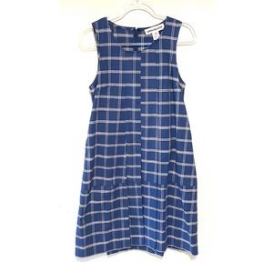 Caron Callahan Windowpane Check Oversized Dress Sz S